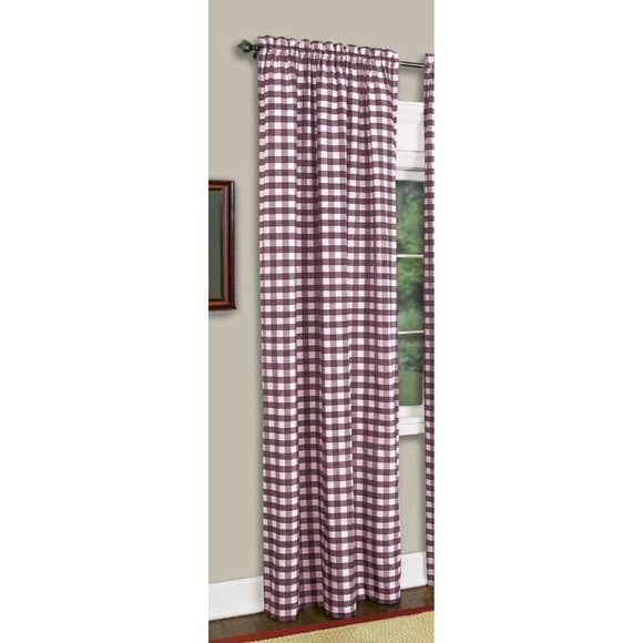 Achim Home Furnishings Other - Achim Home Furnishings Single Panel Buffalo Check Window Curtain, 42 in x 63 in